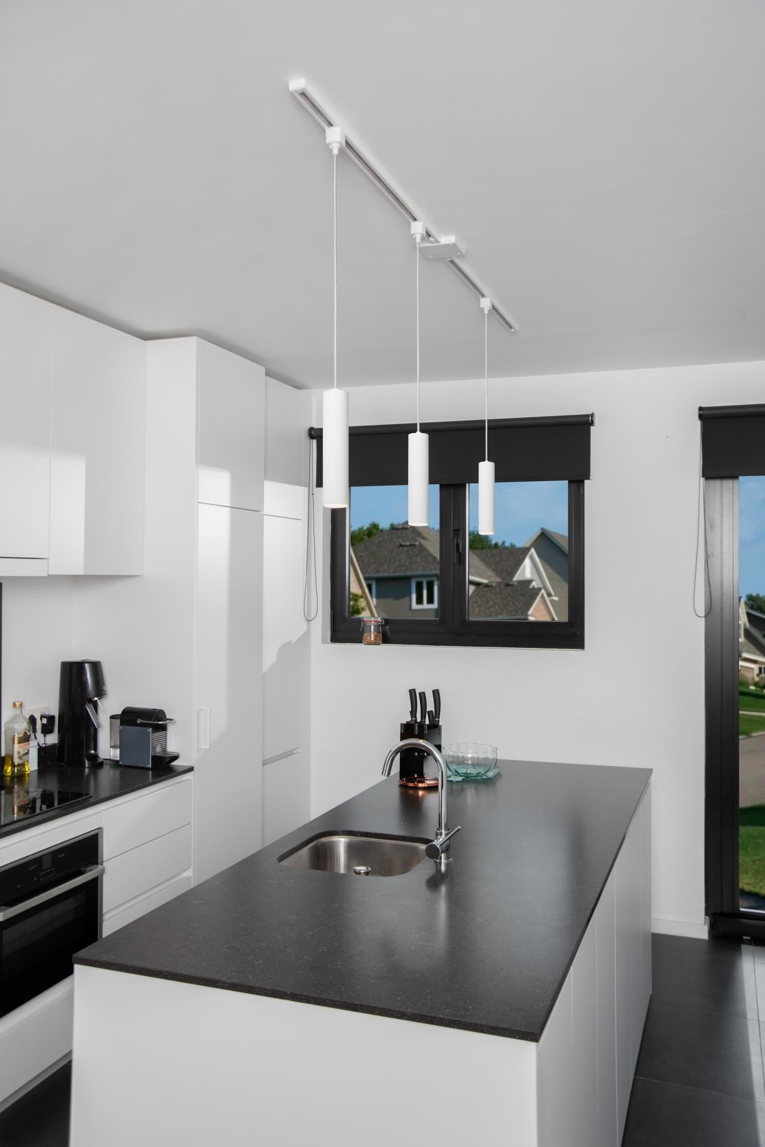 TRACK FLORIS Hanglamp - 1-fase Railsysteem / Railverlichting - 1xGU10 - Wit (Uitbreiding)