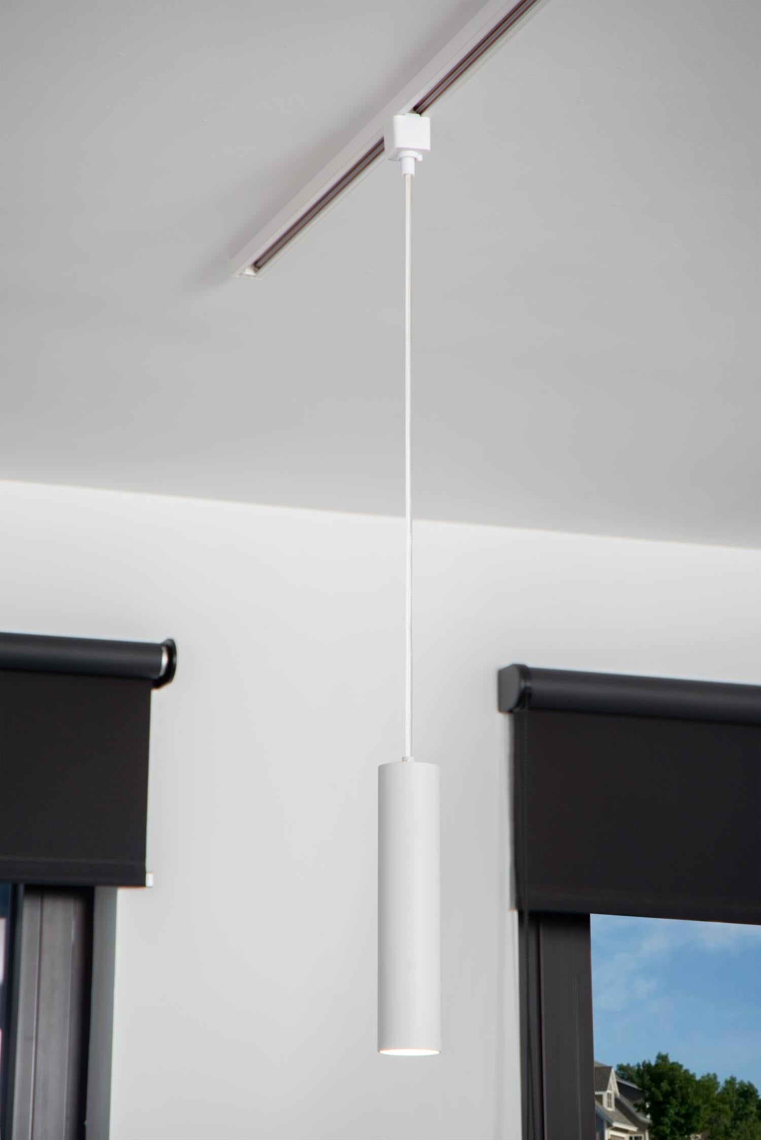 TRACK FLORIS Hanglamp - 1-fase Railsysteem / Railverlichting - 1xGU10 - Wit (Uitbreiding)