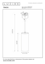 TRACK FLORIS Hanglamp - 1-fase Railsysteem / Railverlichting - 1xGU10 - Wit (Uitbreiding)