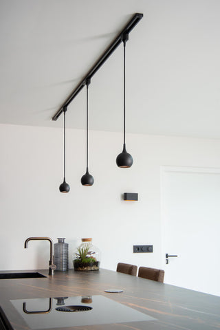 TRACK FAVORI Pendant light - 1-phase Rail system / Track lighting - 1xGU10 - Black (Extension)