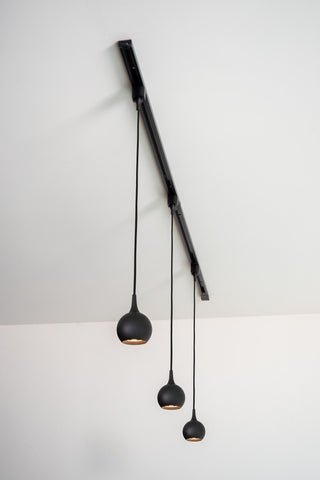 TRACK FAVORI Pendant light - 1-phase Rail system / Track lighting - 1xGU10 - Black (Extension)