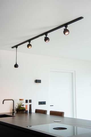 TRACK FAVORI Pendant light - 1-phase Rail system / Track lighting - 1xGU10 - Black (Extension)