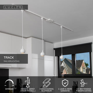 TRACK FAVORI Pendant light - 1-phase Rail system / Track lighting - 1xGU10 - White (Extension)