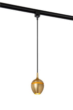 TRACK PRESTON Hanglamp - 1-fase Railsysteem / Railverlichting - 1xGU10 - Mat Goud / Messing (Uitbreiding)