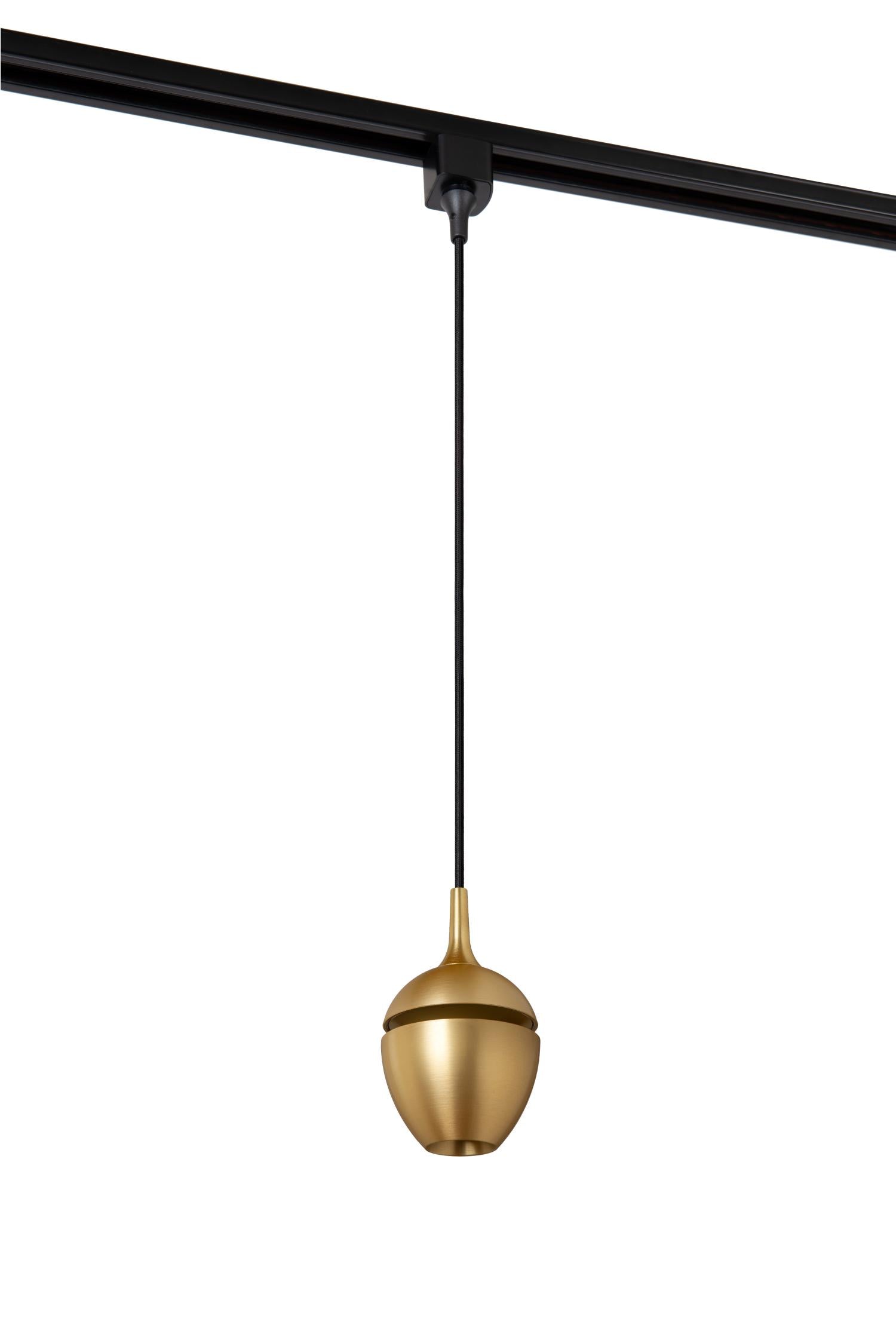 TRACK PRESTON Hanglamp - 1-fase Railsysteem / Railverlichting - 1xGU10 - Mat Goud / Messing (Uitbreiding)