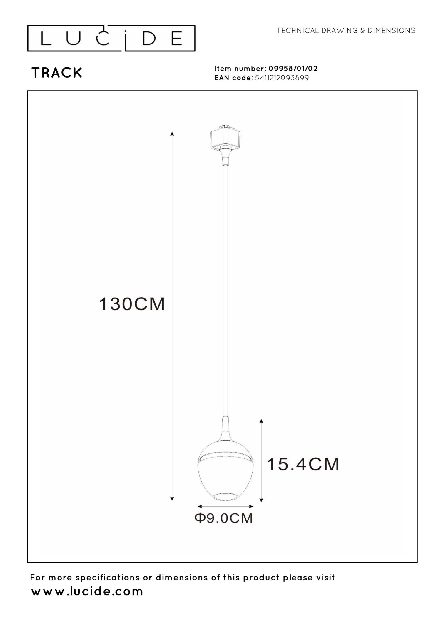 TRACK PRESTON Hanglamp - 1-fase Railsysteem / Railverlichting - 1xGU10 - Mat Goud / Messing (Uitbreiding)