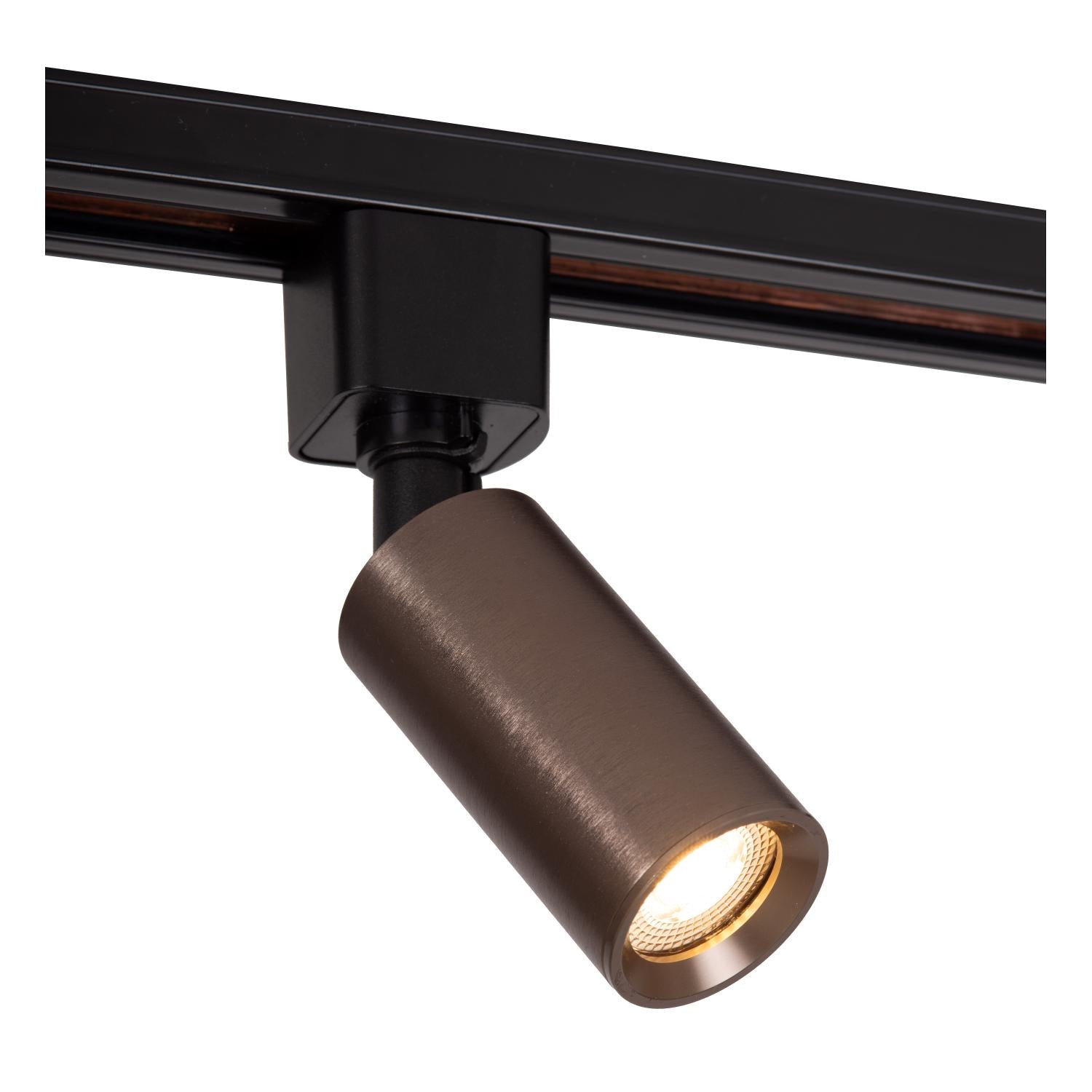 TRACK RITMO Railspot - 1-fase Railsysteem / Railverlichting - 1xGU10-MR11 - Koffie (Uitbreiding)