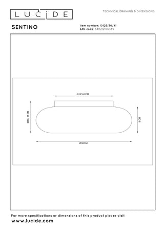 Lucide - SENTINO - Ceiling light - Ø 30 cm - 3xG9 - Taupe - IP20