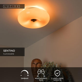 Lucide - SENTINO - Plafonnière - Ø 30 cm - 3xG9 - Oranje - IP20