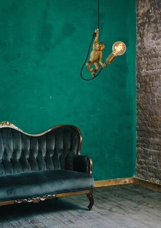 EXTRAVAGANZA CHIMP - Hanglamp - Ø 17,6 cm - 1xE27 - Zwart