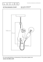 EXTRAVAGANZA CHIMP - Hanglamp - Ø 17,6 cm - 1xE27 - Zwart