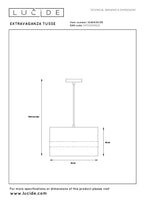 EXTRAVAGANZA TUSSE - Hanglamp - Ø 30 cm - 1xE27 - Blauw