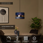 EXTRAVAGANZA TUSSE - Hanglamp - Ø 30 cm - 1xE27 - Blauw