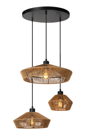 YUNKAI - Hanglamp - Ø 60 cm - 3xE27 - Naturel