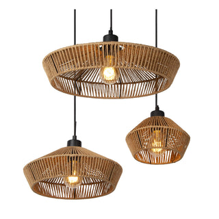 YUNKAI - Hanglamp - Ø 60 cm - 3xE27 - Naturel