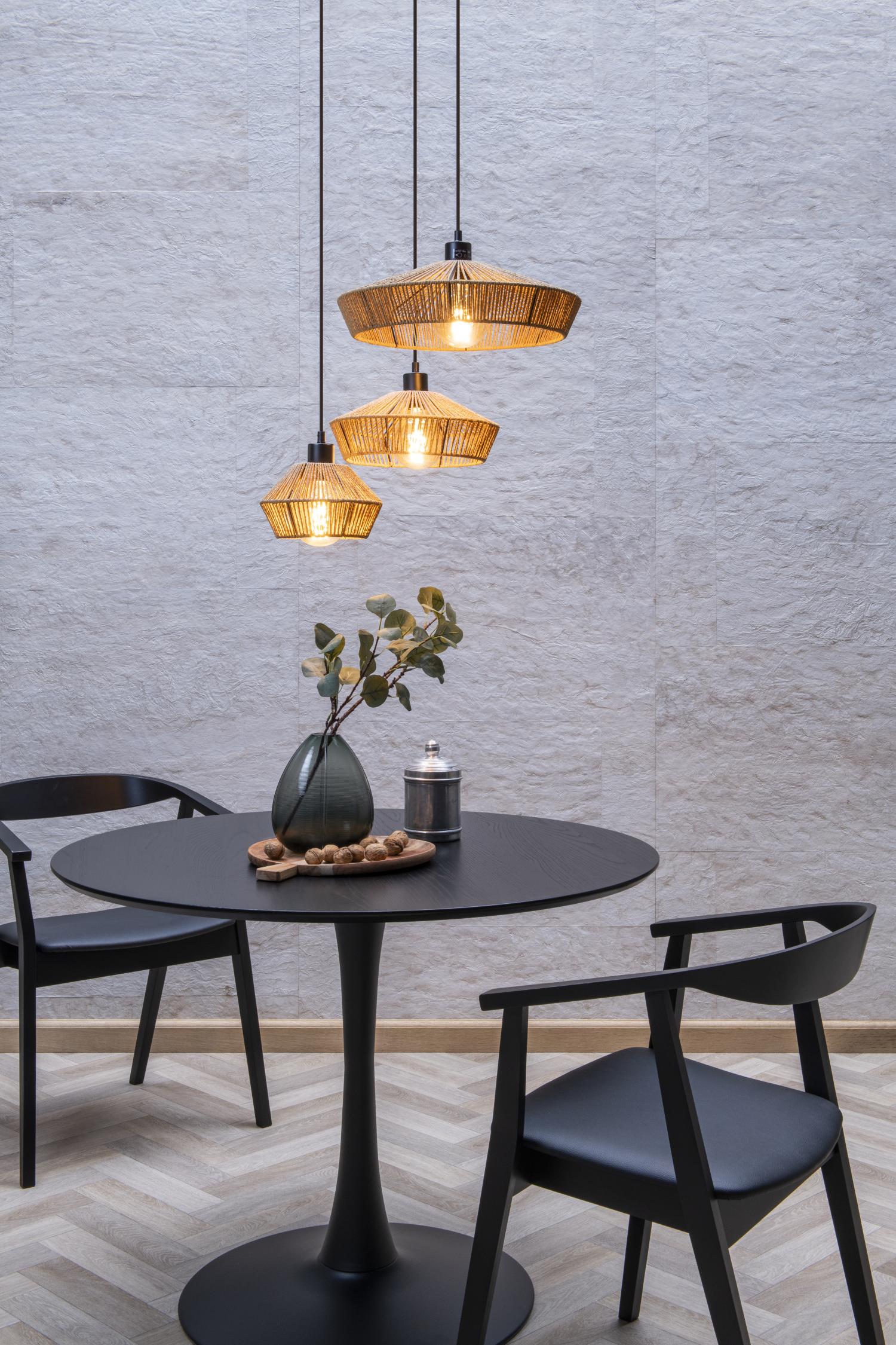 YUNKAI - Hanglamp - Ø 60 cm - 3xE27 - Naturel