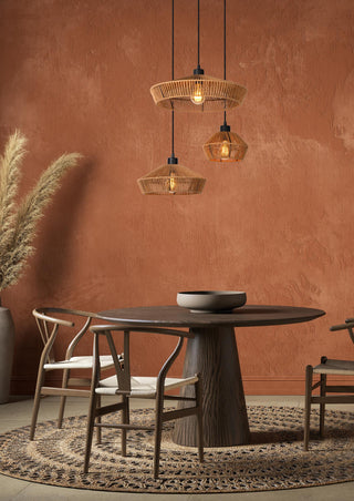 YUNKAI - Hanglamp - Ø 60 cm - 3xE27 - Naturel