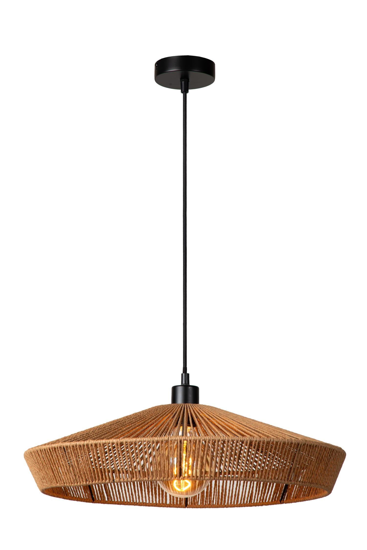 YUNKAI - Suspension - Ø 50 cm - 1xE27 - Naturel
