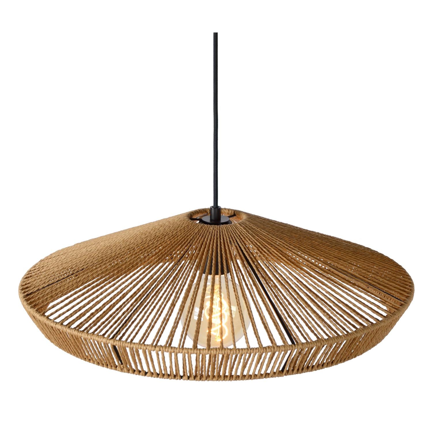 YUNKAI - Suspension - Ø 50 cm - 1xE27 - Naturel