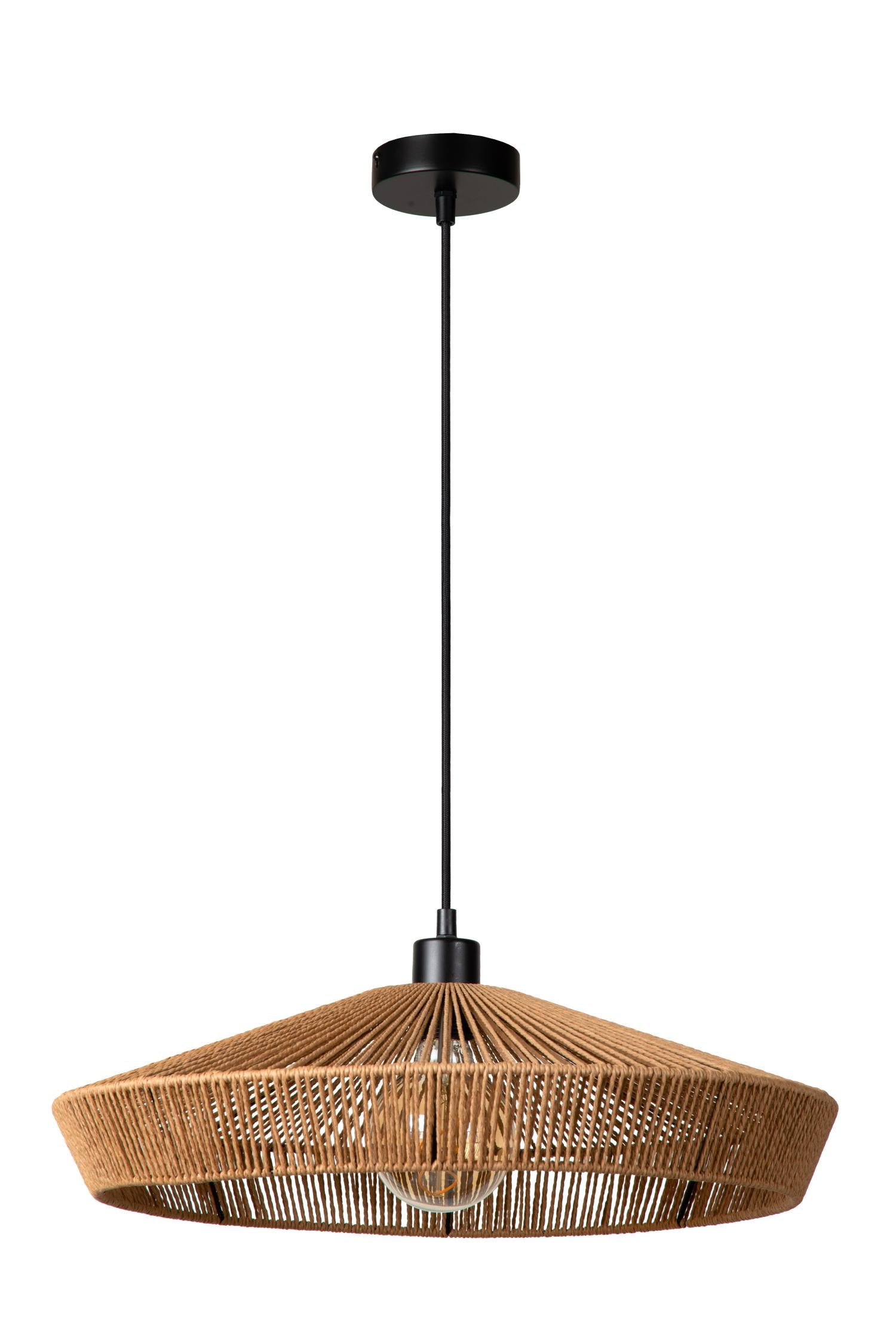 YUNKAI - Suspension - Ø 50 cm - 1xE27 - Naturel