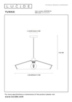 YUNKAI - Suspension - Ø 50 cm - 1xE27 - Naturel
