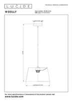 WOOLLY - Suspension - Ø 28 cm - 1xE27 - Vert