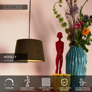 WOOLLY - Suspension - Ø 28 cm - 1xE27 - Vert