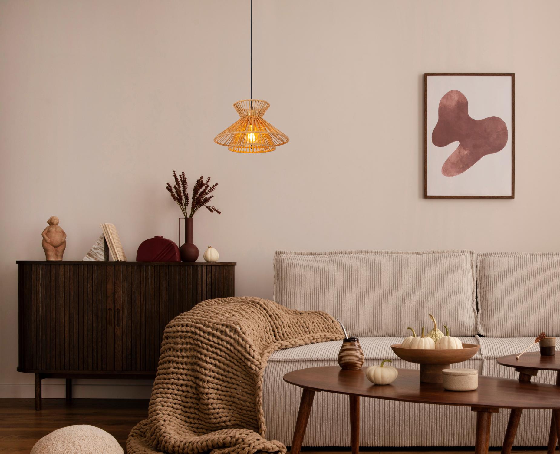 TASMAN - Hanglamp - 1xE27 - Naturel