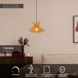 TASMAN - Hanglamp - 1xE27 - Naturel