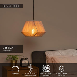 JESSICA - Hanglamp - 1xE27 - Grijs
