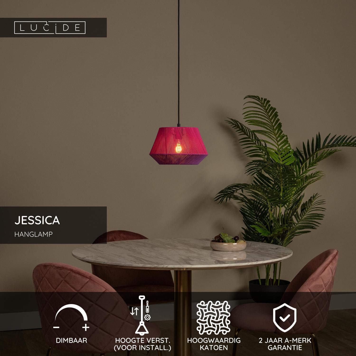 JESSICA - Suspension - Ø 30 cm - 1xE27 - Rose