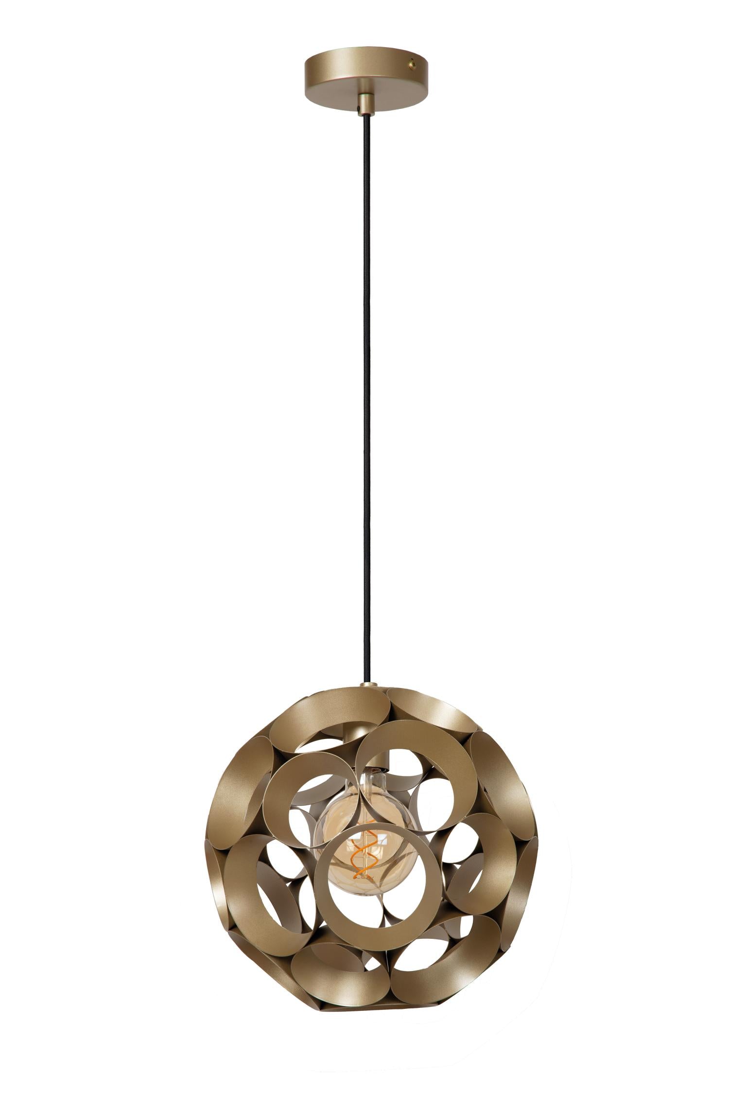 HANNELORE - Hanglamp - Ø 30 cm - 1xE27 - Mat Goud / Messing