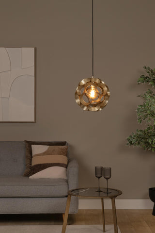 HANNELORE - Hanglamp - Ø 30 cm - 1xE27 - Mat Goud / Messing