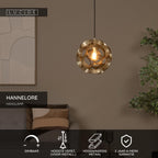 HANNELORE - Hanglamp - Ø 30 cm - 1xE27 - Mat Goud / Messing