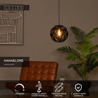 HANNELORE - Suspension - Ø 30 cm - 1xE27 - Noir