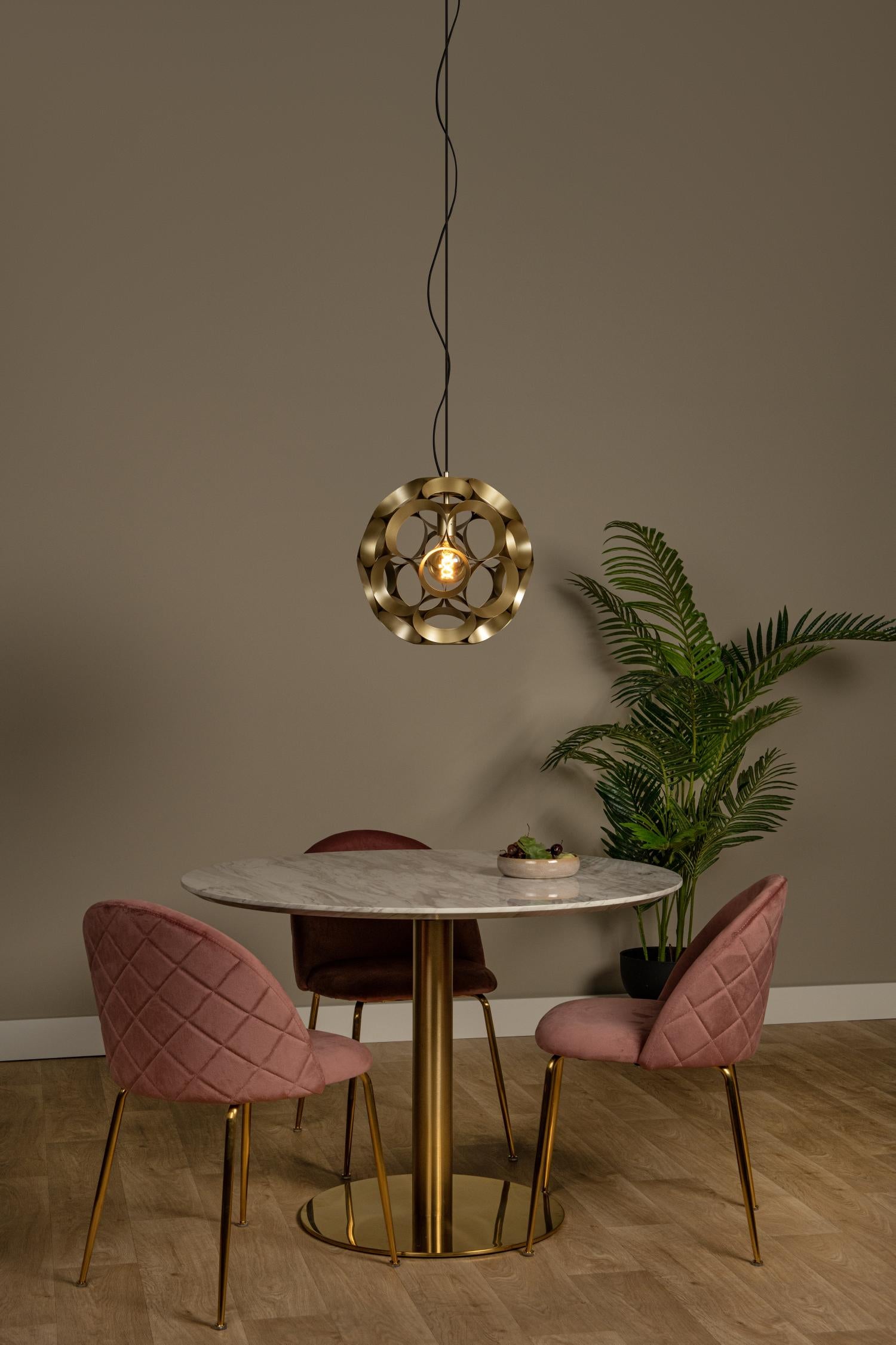 HANNELORE - Hanglamp - Ø 40 cm - 1xE27 - Mat Goud / Messing