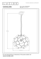 HANNELORE - Suspension - Ø 40 cm - 1xE27 - Noir