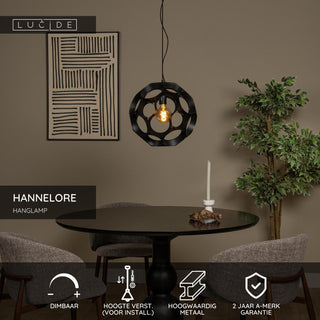 HANNELORE - Suspension - Ø 40 cm - 1xE27 - Noir