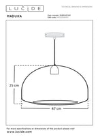 MADUKA - Suspension - 1xE27 - Marron
