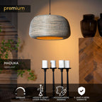 MADUKA - Suspension - 1xE27 - Marron
