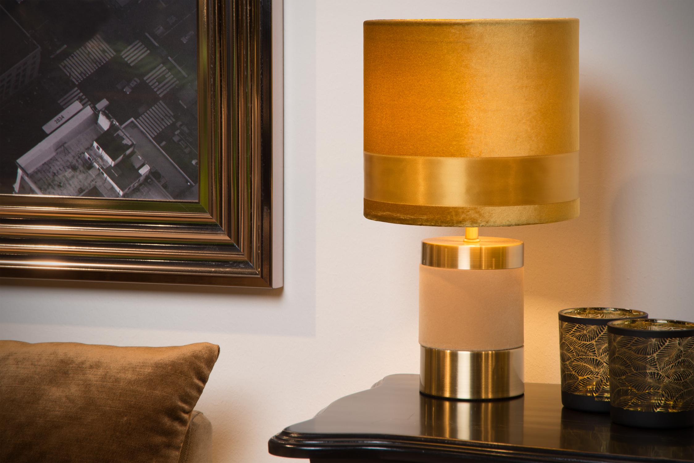 EXTRAVAGANZA FRIZZLE - Lampe de table - Ø 18 cm - 1xE14 - Jaune