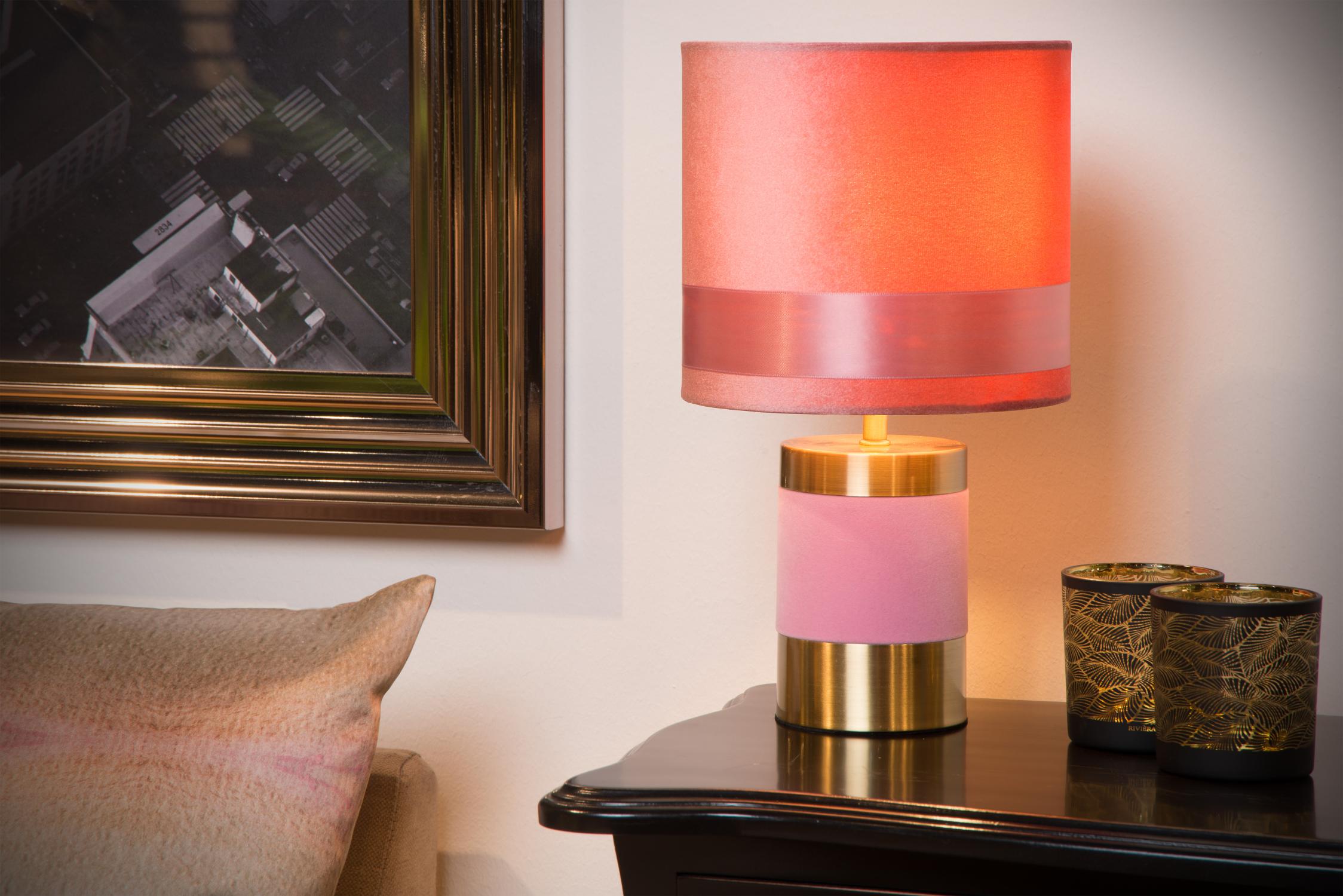 EXTRAVAGANZA FRIZZLE - Lampe de table - Ø 18 cm - 1xE14 - Rose