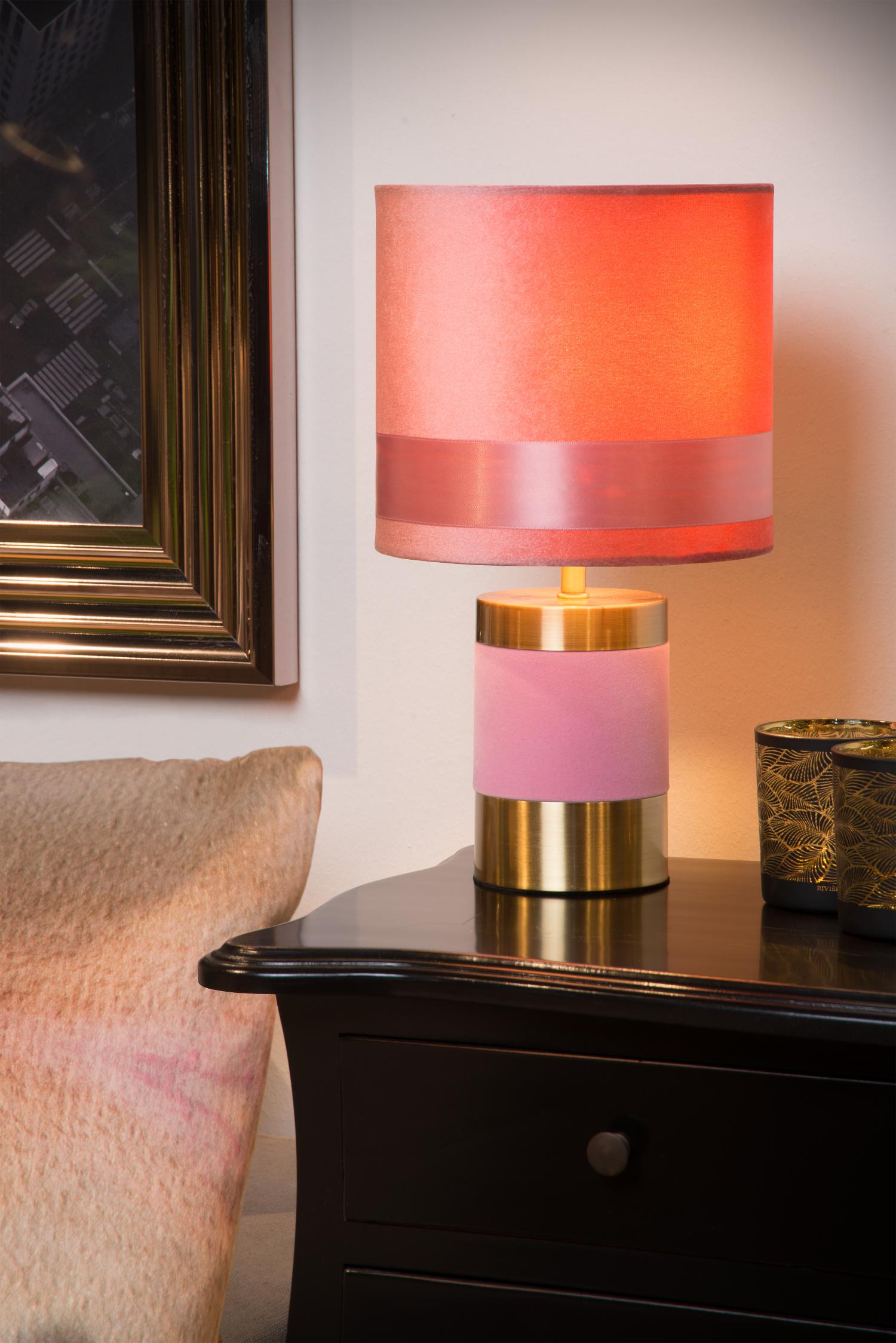 EXTRAVAGANZA FRIZZLE - Lampe de table - Ø 18 cm - 1xE14 - Rose