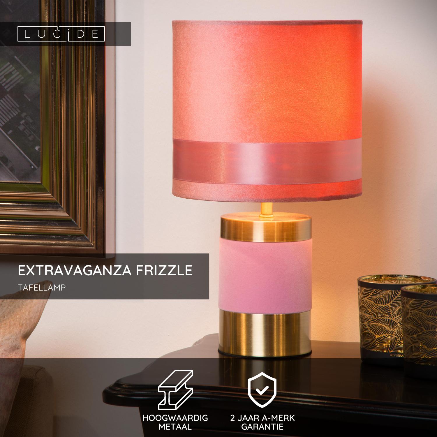 EXTRAVAGANZA FRIZZLE - Lampe de table - Ø 18 cm - 1xE14 - Rose