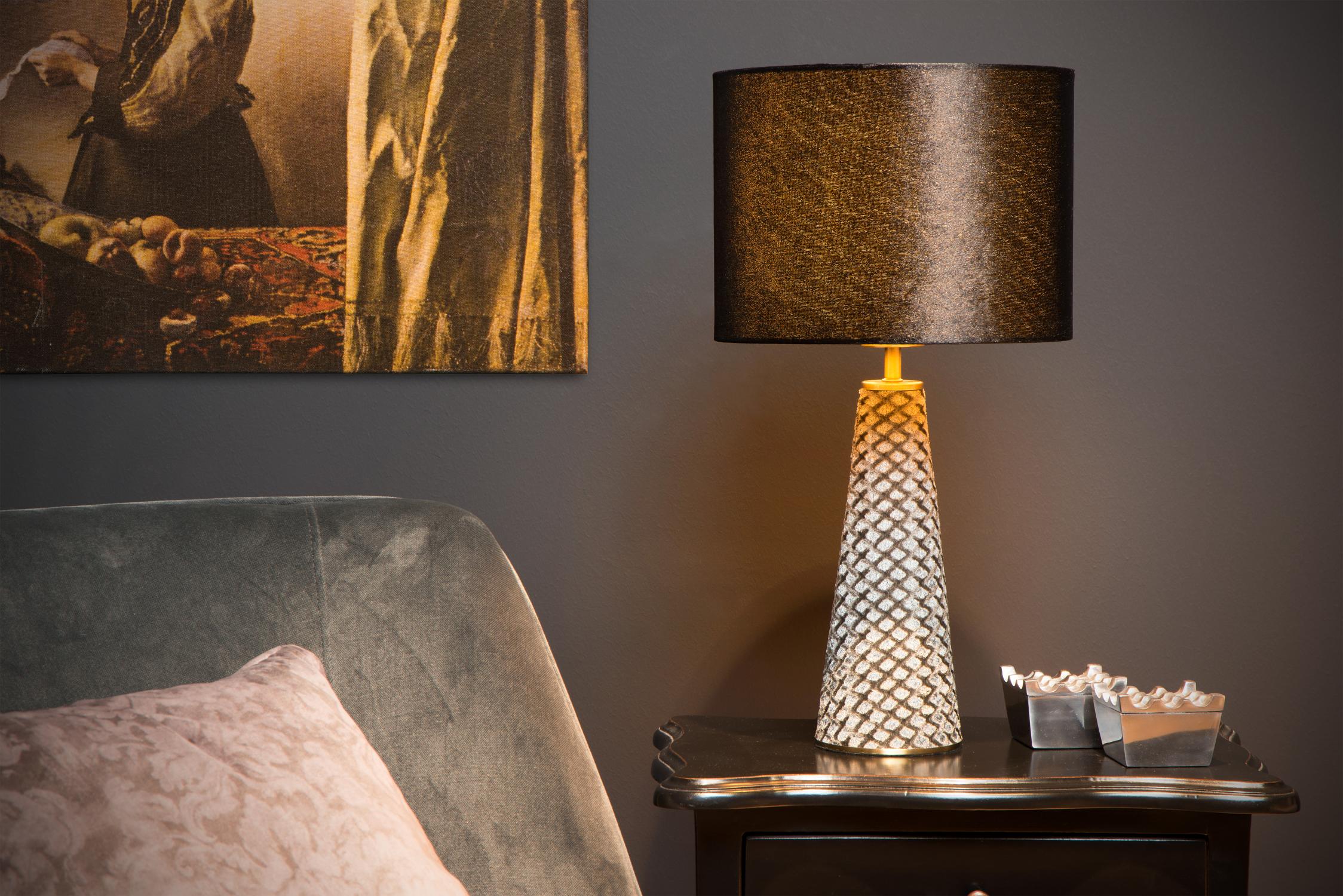 EXTRAVAGANZA VELVET - Table lamp - Ø 25 cm - 1xE27 - Black