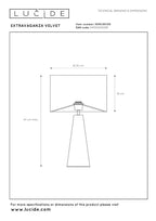 EXTRAVAGANZA VELVET - Lampe de table - Ø 25 cm - 1xE27 - Noir