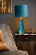 EXTRAVAGANZA VELVET - Lampe de table - Ø 25 cm - 1xE27 - Turquoise