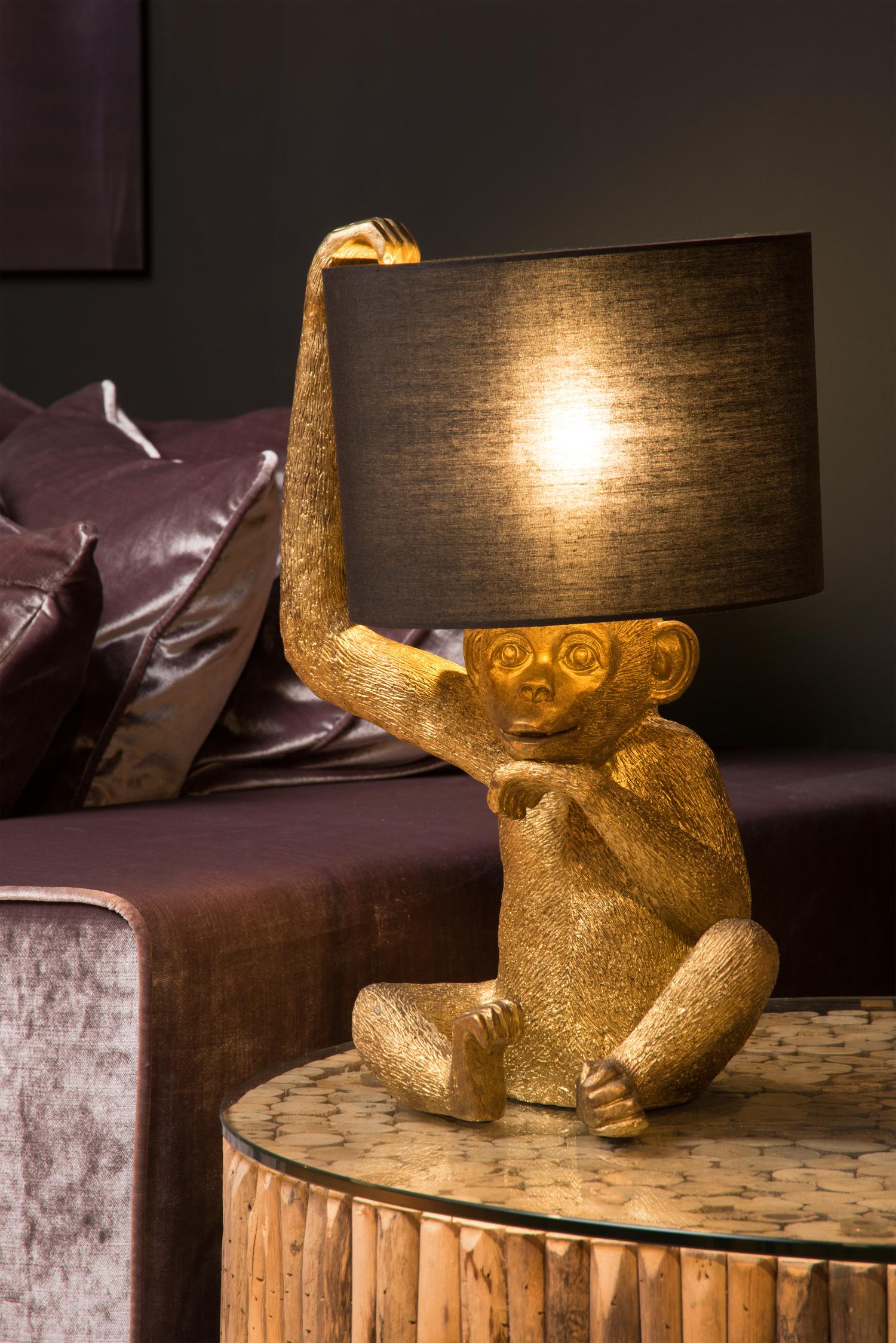 EXTRAVAGANZA CHIMP - Tafellamp - Ø 30 cm - 1xE14 - Zwart