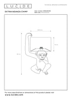 EXTRAVAGANZA CHIMP - Tafellamp - Ø 30 cm - 1xE14 - Zwart