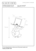 EXTRAVAGANZA GUST - Tafellamp - Ø 22 cm - 1xE14 - Zwart